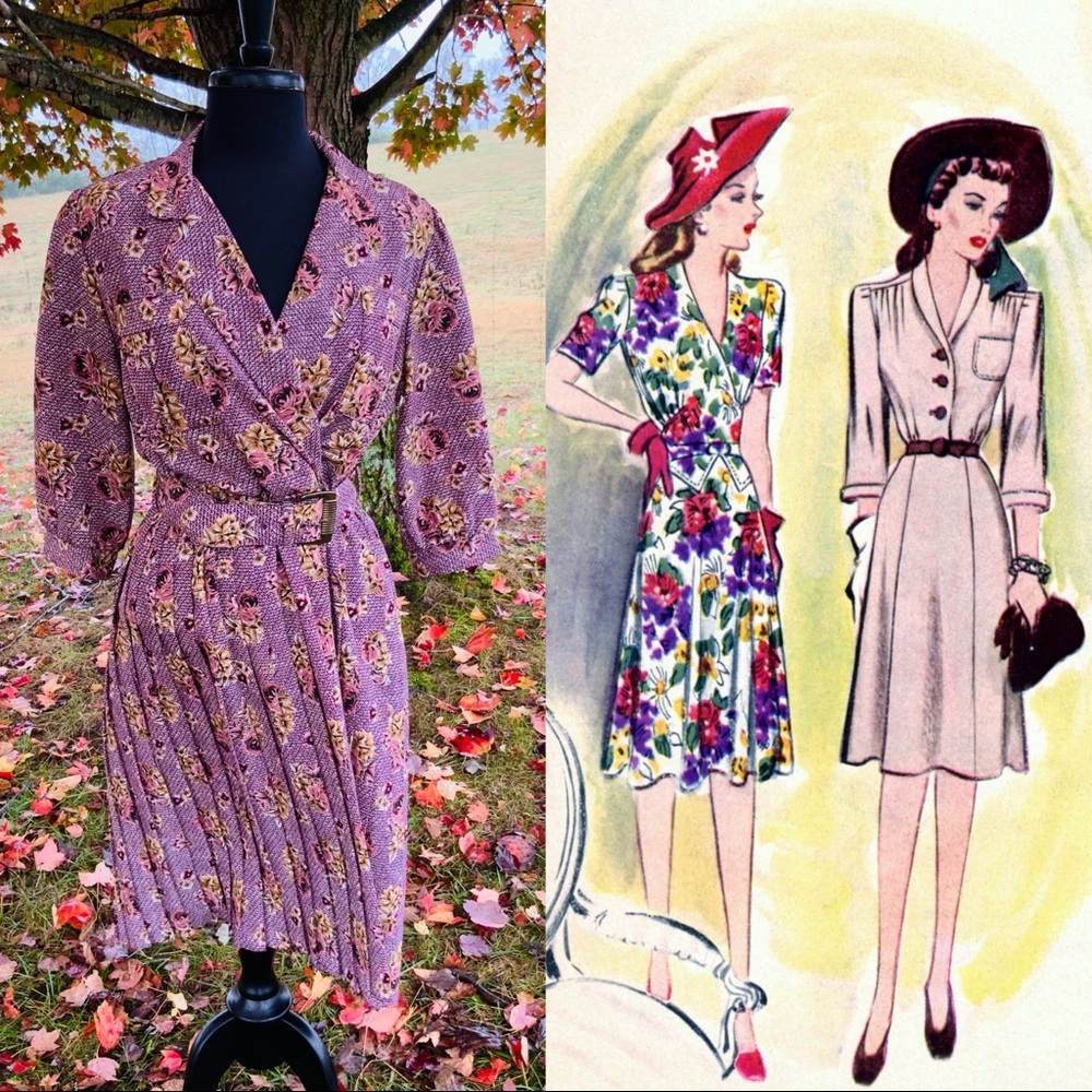 Floral Vintage 80’s Small-Medium Dress